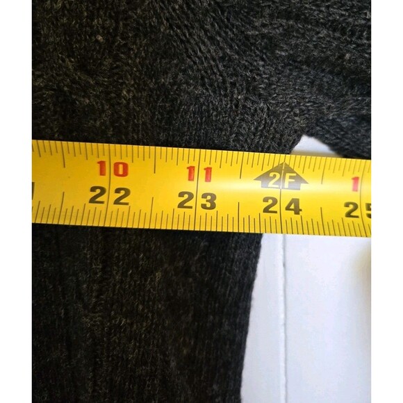 J Crew Sweater Mens L Grey 1/4 Zip Lambswool Angora Rabbit Cashmere Cable Knit - Picture 6 of 8